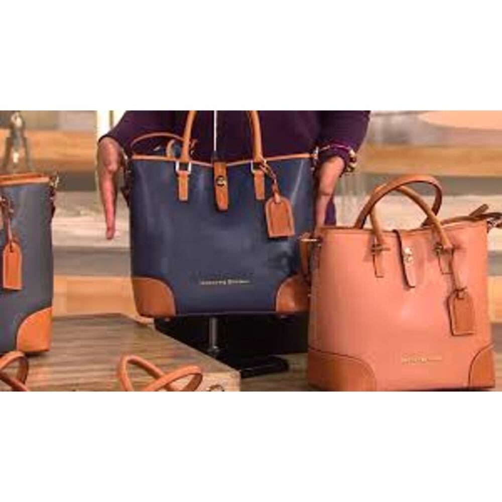 DOONEY & BOURKE Shelby Shopper Tote Bag Purse Leather Big TRAVEL OFFICE LARGE - Picture 2 of 14